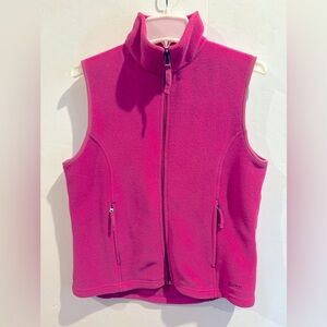L.L. BEAN Sz Sm Fuchsia Pink Fleece Vest
